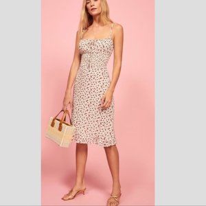 Reformation Genie Midi Dress, Alexandria, Size 8